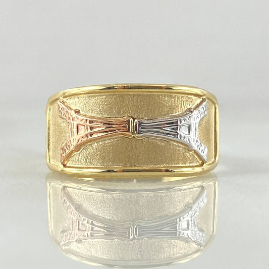 Anillo Torre Eiffel 1.6gr / T8 / Oro 18K