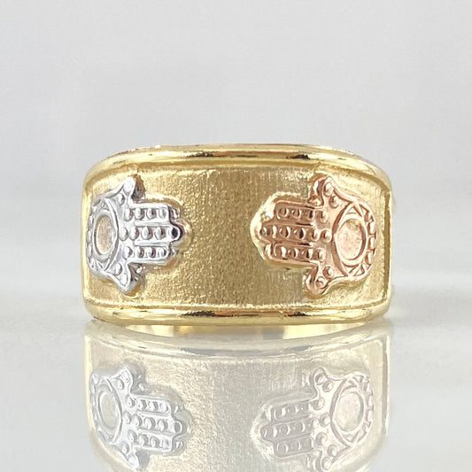 Anillo Mano Hamsa 1.75gr / T8 1/2 / Oro 18K