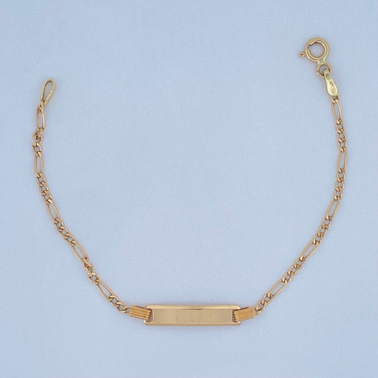 Pulso Bebé Fígaro 1.45gr / 14.5cm / Oro Amarillo +1 18K &
