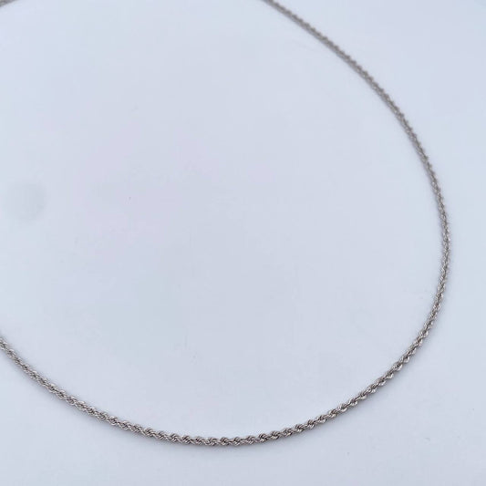 Cadena Lazo 1.75gr / 50cm / 1.6mm Oro Blanco +3 18K &