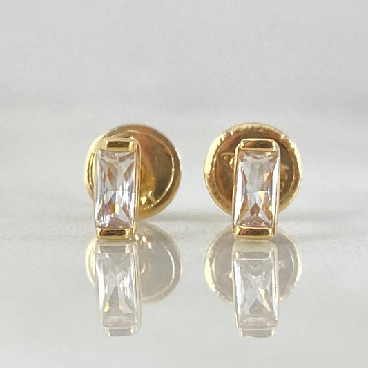Topos Piedra Rectangular 0.6gr / Oro 18K