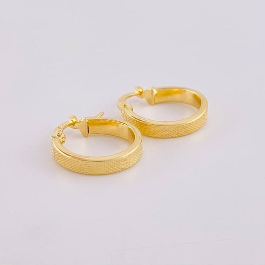 Candongas Maura Texturizado 1.5 g / 1.6 cm Oro Amarillo 18K