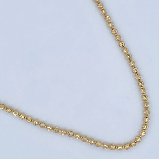 Cadena Militar Media Luna 16.05gr / 51cm / Oro Amarillo Nac.Esp. 18K $