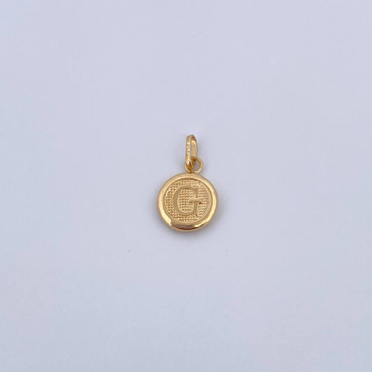 Dije Letra G 0.45gr / 1.5cm / Medalla Oro Amarillo 18K &