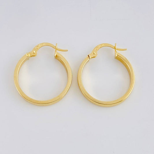 Candongas Trival Texturizado 1.8 g / 2.2 cm Oro Amarillo 18K