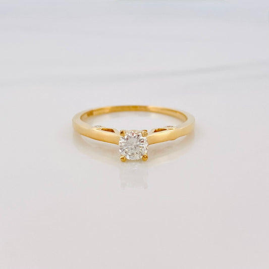 Anillo Solitario Diamantes 30 Pts 2.05 g / T6 3/4 Oro Amarillo 18K