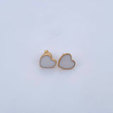 Topos Corazon 2.45gr / Electroestatico Blanco Oro Amarillo 18K & Topos Corazon 2.45gr / Electroestatico Blanco Oro Amarillo 18K &