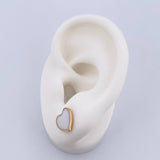 Topos Corazon 2.45gr / Electroestatico Blanco Oro Amarillo 18K & Topos Corazon 2.45gr / Electroestatico Blanco Oro Amarillo 18K &