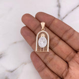 Dije Virgen Milagrosa 4.25gr / 3.4cm / Circones Blancos Dos Oros Blanco Rosa 18K $ Dije Virgen Milagrosa 4.25gr / 3.4cm / Circones Blancos Dos Oros Blanco Rosa 18K $