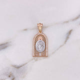 Dije Virgen Milagrosa 4.25gr / 3.4cm / Circones Blancos Dos Oros Blanco Rosa 18K $ Dije Virgen Milagrosa 4.25gr / 3.4cm / Circones Blancos Dos Oros Blanco Rosa 18K $