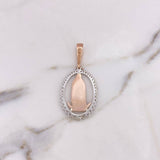 Dije Virgen Guadalupe 6.55gr / 4.5cm / Circones Blancos Dos Oros Blanco Rosa 18K $ Dije Virgen Guadalupe 6.55gr / 4.5cm / Circones Blancos Dos Oros Blanco Rosa 18K $