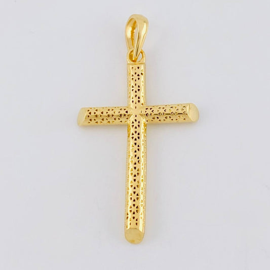Dije Cruz Malla Latina 2.75 g / 4 cm Oro Amarillo 18K