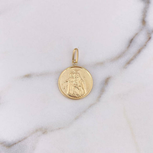 Dije Virgen Del Carmen 1.95gr / 3.1cm / Troquelado Oro Amarillo 18K $