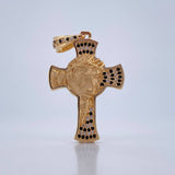 Dije Cruz Rostro Cristo 6.65gr / 4.2cm / Circones Negros Blancos Oro Amarillo 18K & Dije Cruz Rostro Cristo 6.65gr / 4.2cm / Circones Negros Blancos Oro Amarillo 18K &