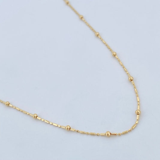 Cadena Morse Bolas 1.95gr / 45cm / Oro Amarillo +3 18K $