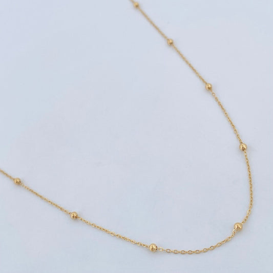 Cadena Aro Seguido Bolas 1.15gr / 46cm / Oro Amarillo +3 18K $
