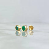 Topos Piedra Base Hexagonal 2gr / 6mm Esmeraldas 66Pts Oro Amarillo 18K (Joya) Topos Piedra Base Hexagonal 2gr / 6mm Esmeraldas 66Pts Oro Amarillo 18K (Joya)