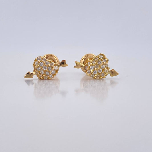 Topos Corazon Flecha 1.2gr / Oro 18K $