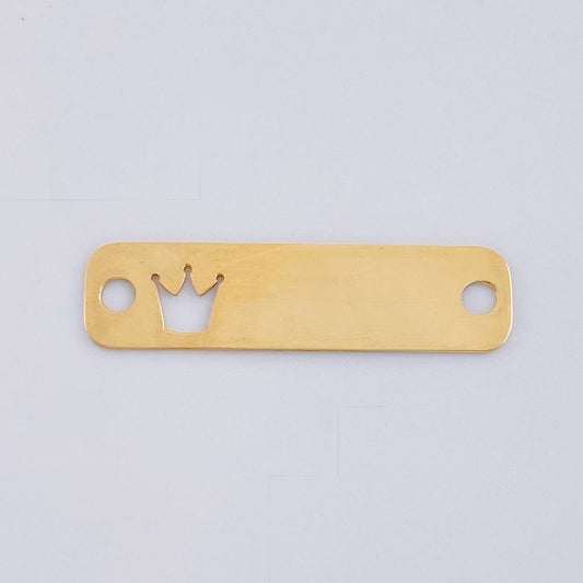 Herraje Placa Corona 0.7 g / 2.8 cm Oro Amarillo 18K