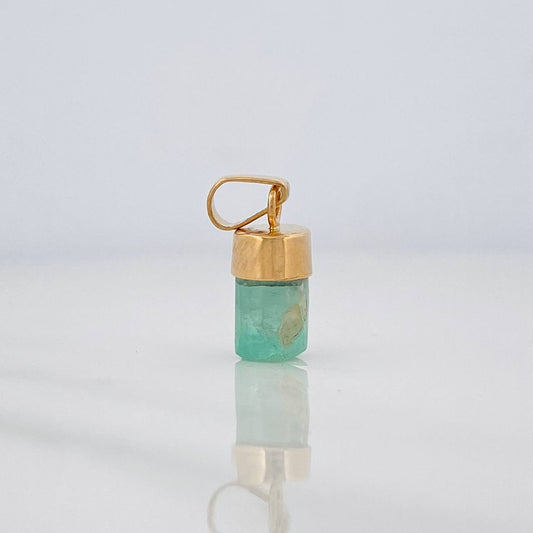 Dije Morralla Esmeralda 0.4g / 1.5cm Oro Amarillo 18K