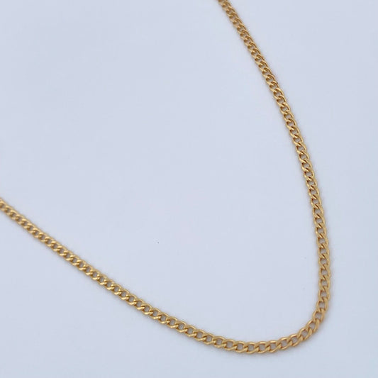 Cadena Cubana 1gr / 40.8cm / Oro Amarillo +1 18K $