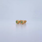 Topos Circulo 2gr / Esmeralda 14 Pts Oro Amarillo 18K (Joya) & Topos Circulo 2gr / Esmeralda 14 Pts Oro Amarillo 18K (Joya) &