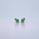 Topos Rombos 1.2gr / Esmeralda 63 Pts Oro Amarillo 18K (Joya) & Topos Rombos 1.2gr / Esmeralda 63 Pts Oro Amarillo 18K (Joya) &