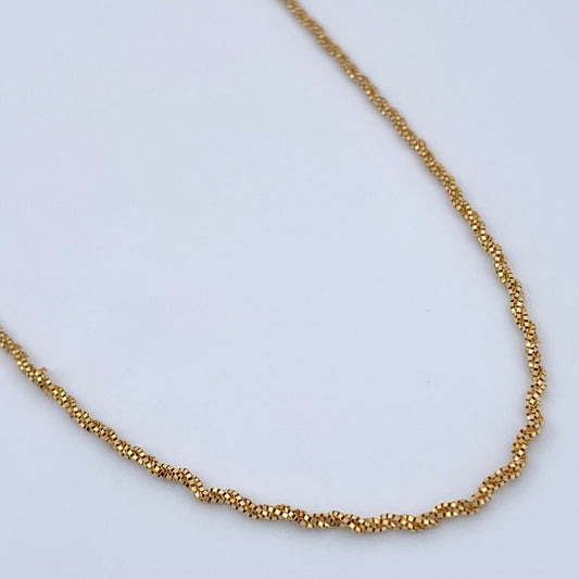 Cadena Veneciana Trenzada 3.15gr / 45cm / Oro Amarillo +3 18K &