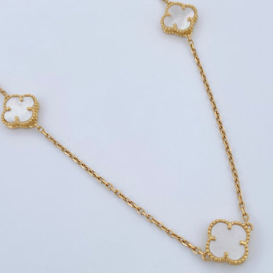 Cadena Trebol Aro Seguido 6.7gr / 42cm-45cm / Oro Amarillo +4 18K &