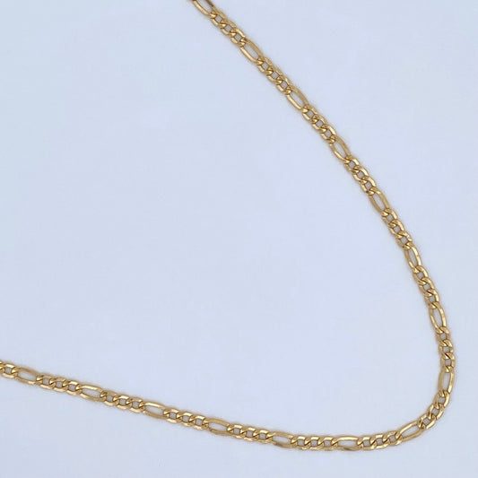 Cadena Figaro 3.6gr / 61cm / Oro Amarillo +1 18K &