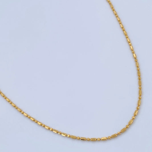 Cadena Morse 2.2gr / 45cm / Oro Amarillo +3 18K &