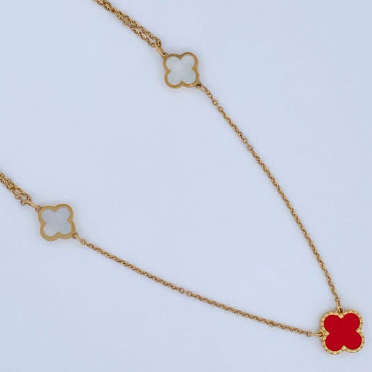 Cadena Trebol Aro Seguido 4.25gr / 41cm-44cm / Oro Amarillo +4 18K &
