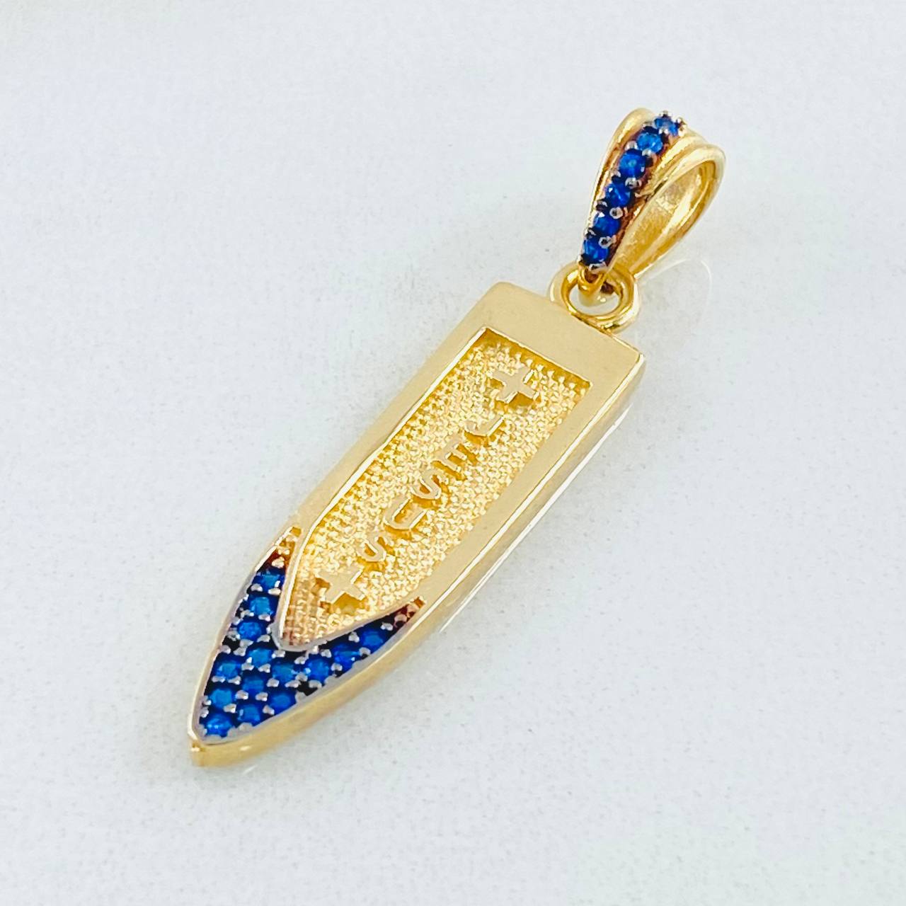 Dije Daga Jesús 2.3gr / 3.3cm / Oro Amarillo 18K © Dije Daga Jesús 2.3gr / 3.3cm / Oro Amarillo 18K ©