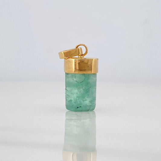 Dije Morralla Esmeralda 0.8g / 2cm Oro Amarillo 18K