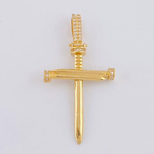 Dije Cruz Clavo 4.1 g / 4.6 cm Oro Amarillo 18K