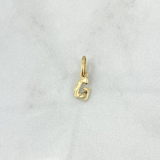 Dije Letra G Cursiva 0.4gr / 1.6cm / Oro Amarillo 18K