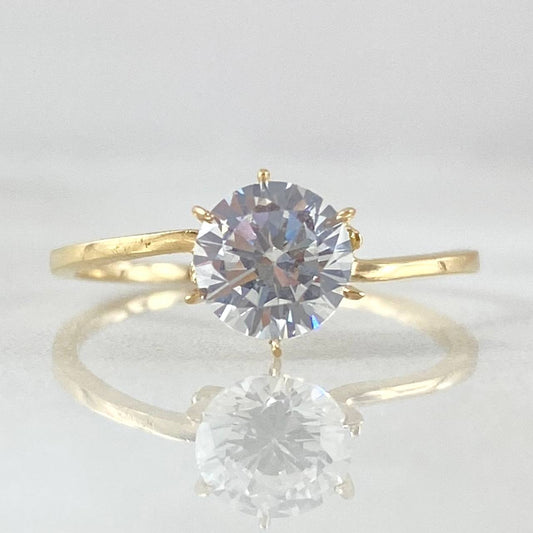 Anillo Solitario Chispa Individual 1.35gr / T5 1/2 / Oro 18K ©