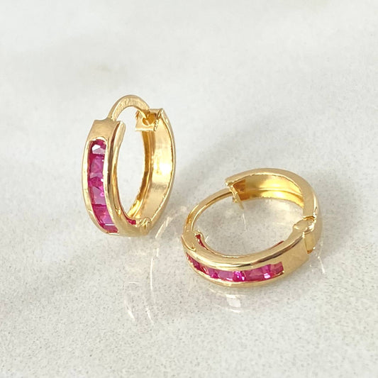 Candongas Carril 0.8gr / 1cm / Oro Amarillo 18K *