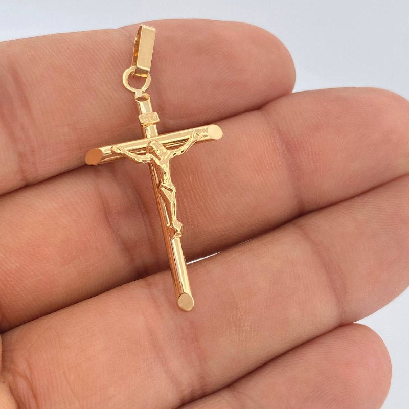 Dije Cruz Cristo 1.95gr / 4.6cm / Oro Amarillo 18K & Dije Cruz Cristo 1.95gr / 4.6cm / Oro Amarillo 18K &
