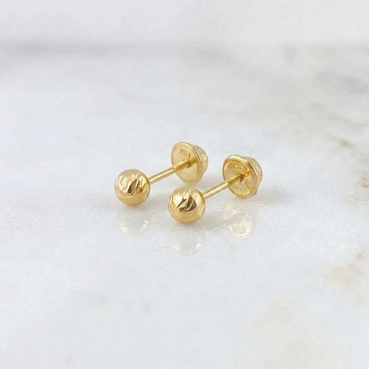 Topos Bola Diamantada 0.5 g / 4 mm Oro Amarillo 18K