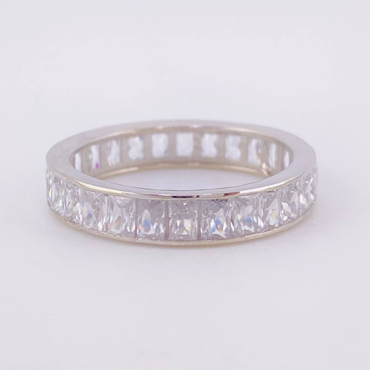 Anillo Carril Tupido 2.55 g / T6 Oro Blanco 18K