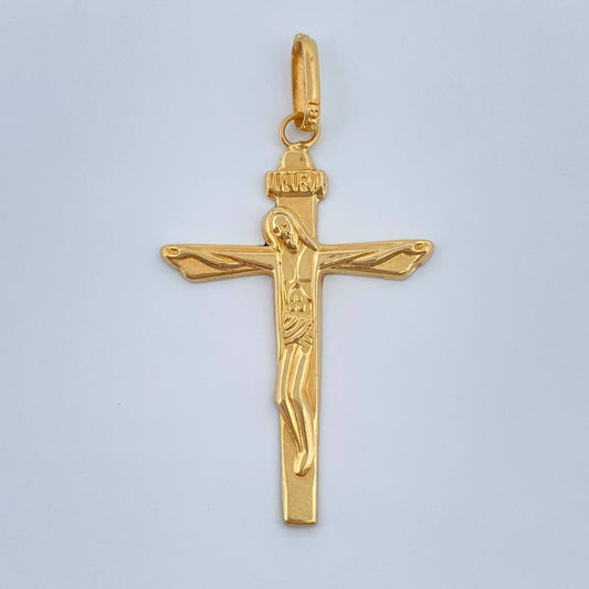 Dije Cruz Cristo 1.5gr / 4.3cm / Oro Amarillo 18K &