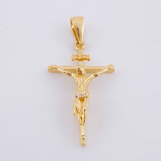 Dije Cruz Cristo 2.4 g / 3.4 cm Oro Amarillo 18K