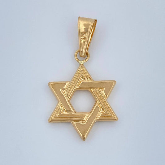 Dije Estrella de David 1.05gr / 2.8cm / Oro Amarillo 18K %