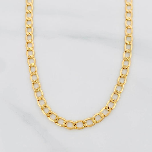 Cadena Cubana 6.15g / 60cm / 3.44mm Oro Amarillo 18K