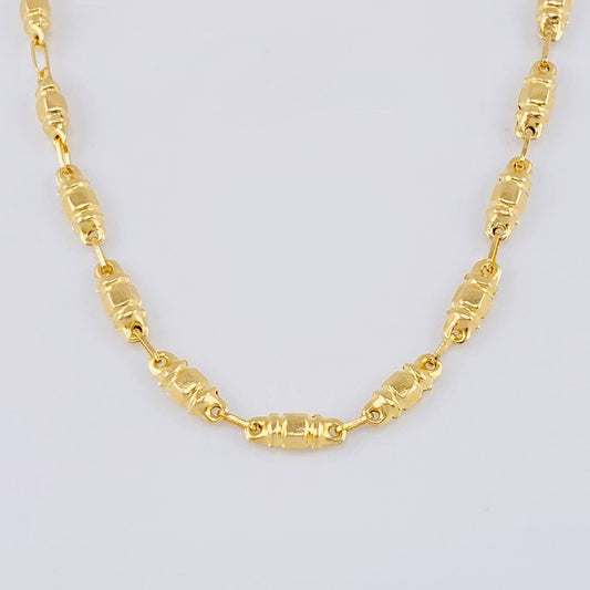 Cadena Rustica Cilindro 8.05 g / 61.5 cm / 3.75 mm Oro Amarillo 18K