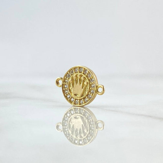 Herraje Corona Rx 1.5gr / 1.6cm / Circones Blancos Oro Amarillo 18K ©