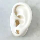 Topos Narciso 1.75gr / 8mm Circones Blancos Oro Amarillo 18K * Topos Narciso 1.75gr / 8mm Circones Blancos Oro Amarillo 18K *