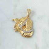 Dije Cabeza Caballo 11.85gr / 4.3cm / Circones Blancos Dos Oros Amarillo Blanco 18K Dije Cabeza Caballo 11.85gr / 4.3cm / Circones Blancos Dos Oros Amarillo Blanco 18K