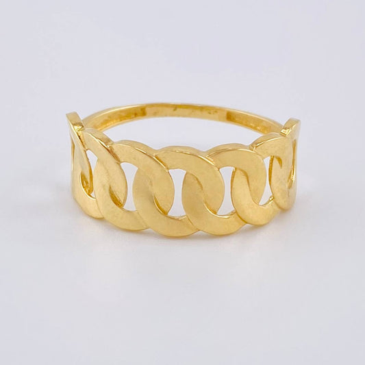 Anillo Cubano 1.85 g / T8 Oro Amarillo 18K
